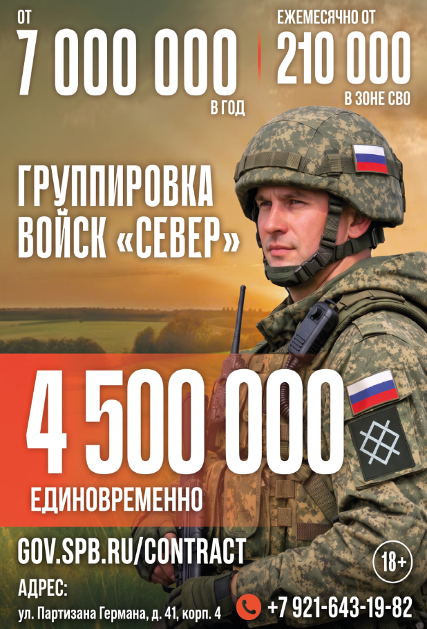 В Санкт-Петербурге созданы необходимые условия для оформления контракта на прохождение военной службы в Вооружённых силах Российской Федерации.